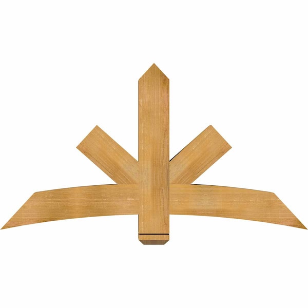 Ekena Millwork Alberta Rough Sawn Timber Gable Bracket, Western Red Cedar, 60"W x 32"H x 6"D x 6"F, 13/12 Pitch GBW060X32X0606ALB00RWR - main